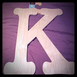 *NWT* Wooden Letter K
